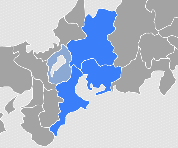 対応エリアは愛知、岐阜、三重の三県 滋賀は一部対応可能